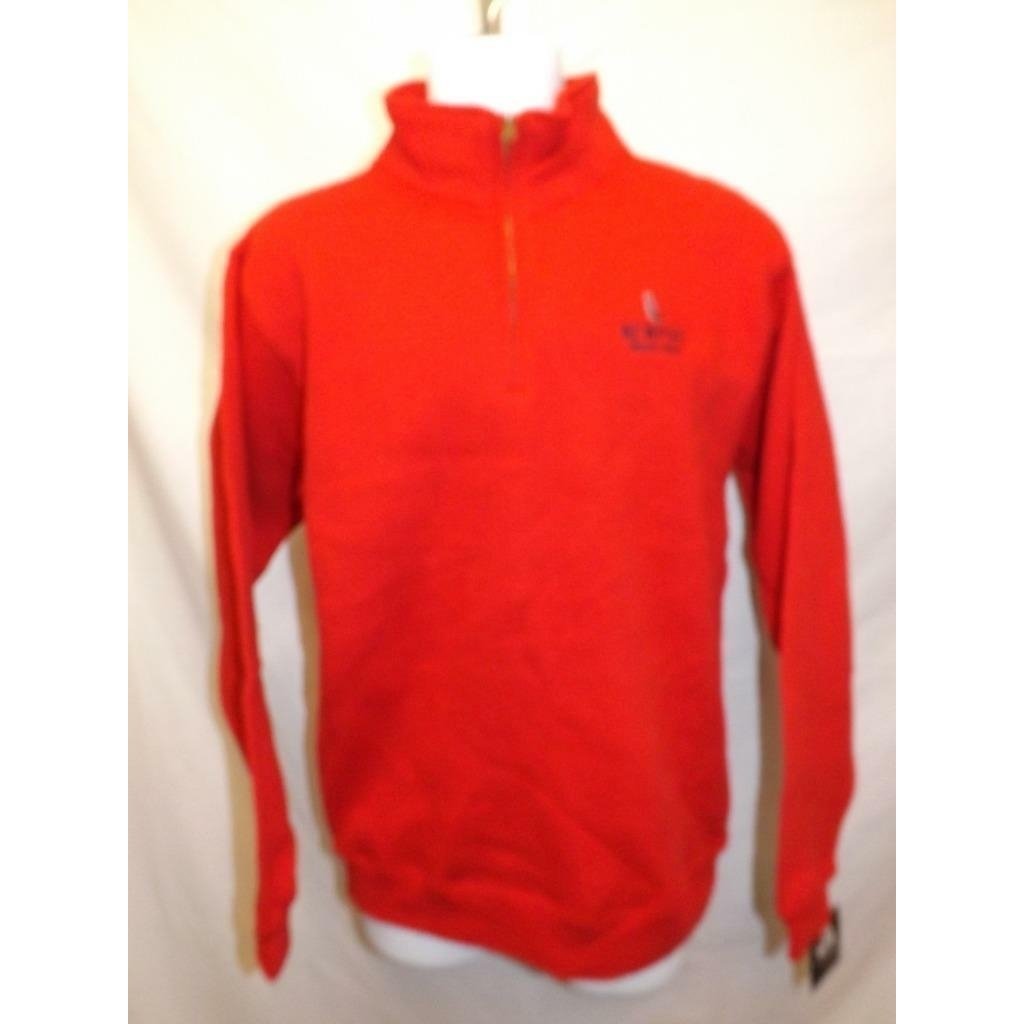 Port Rhode Island Mens Size M Medium Red 1/4 Zip Pullover Image 1