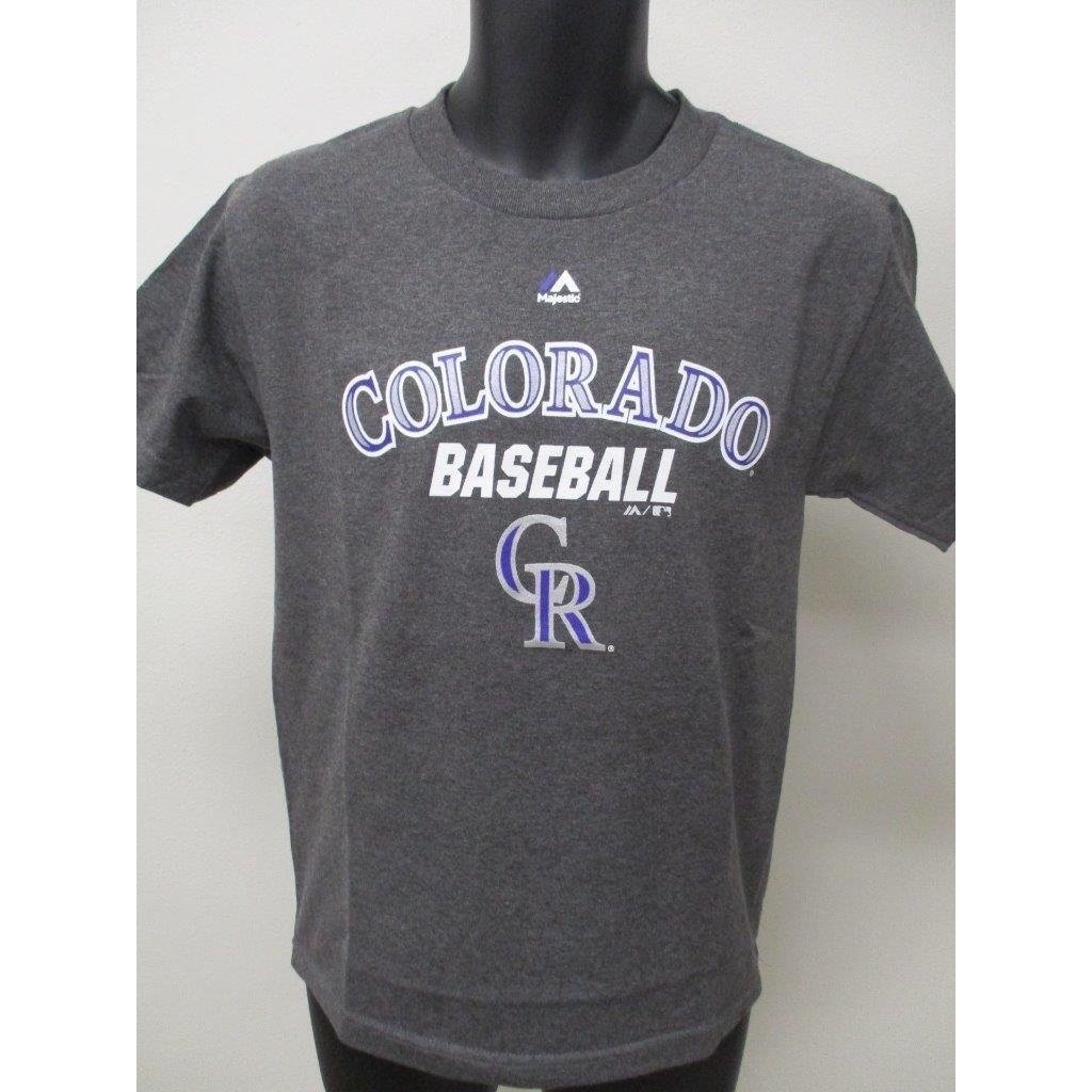 Colorado Rockies Adult Mens Size S Small Majestic Gray Shirt 26 MSRP Image 1