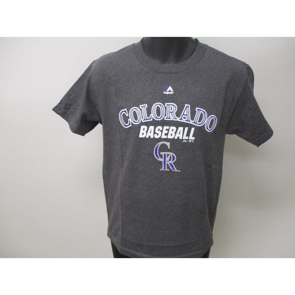 Colorado Rockies Adult Mens Size S Small Majestic Gray Shirt 26 MSRP Image 2