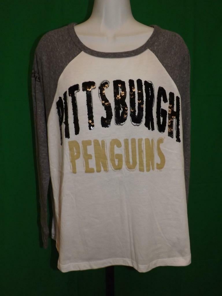 Pittsburgh Penguins Womens Size M Medium G-III Long Sleeve Shirt Image 2