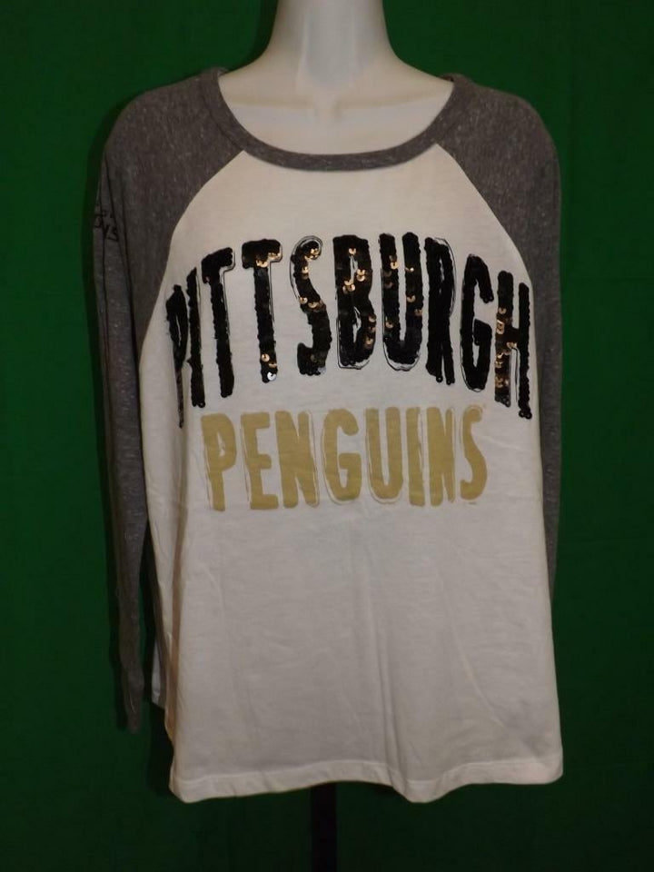 Pittsburgh Penguins Womens Size M Medium G-III Long Sleeve Shirt Image 2