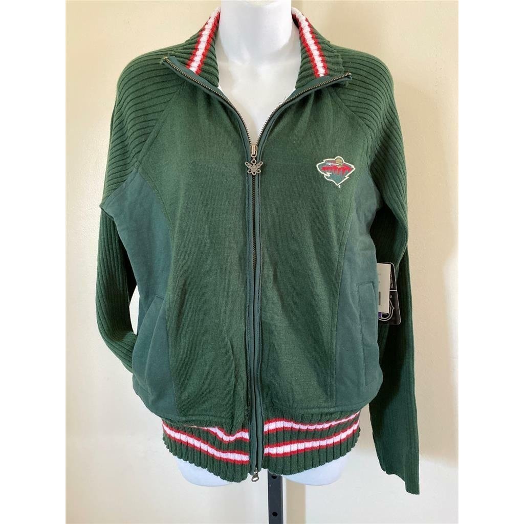 Minnesota Wild Womens Size L Large Green Full Zip Jacket Image 1