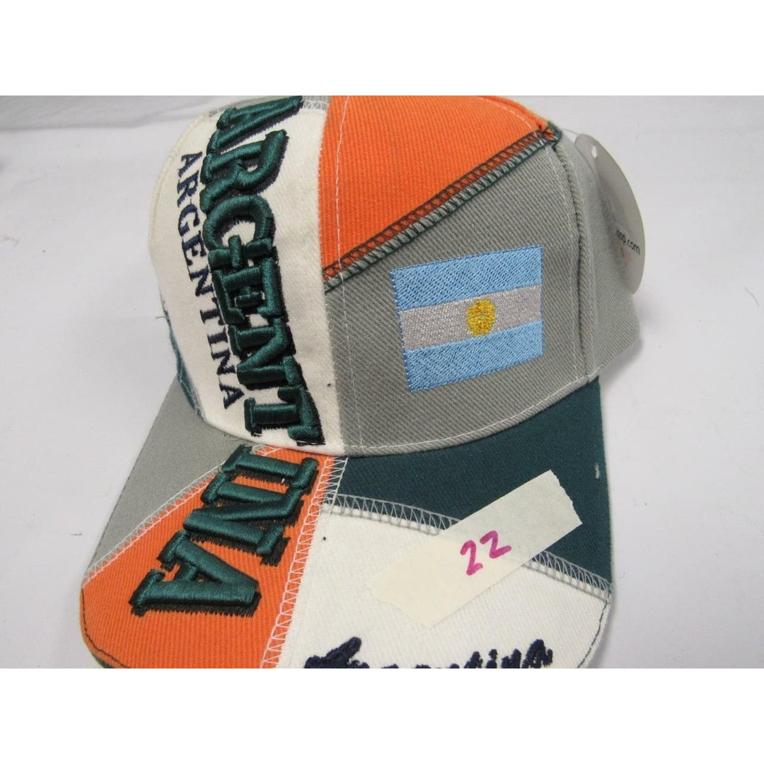 Argentina Mens Size OSFA Adjustable Multicolor Cap Hat Image 4