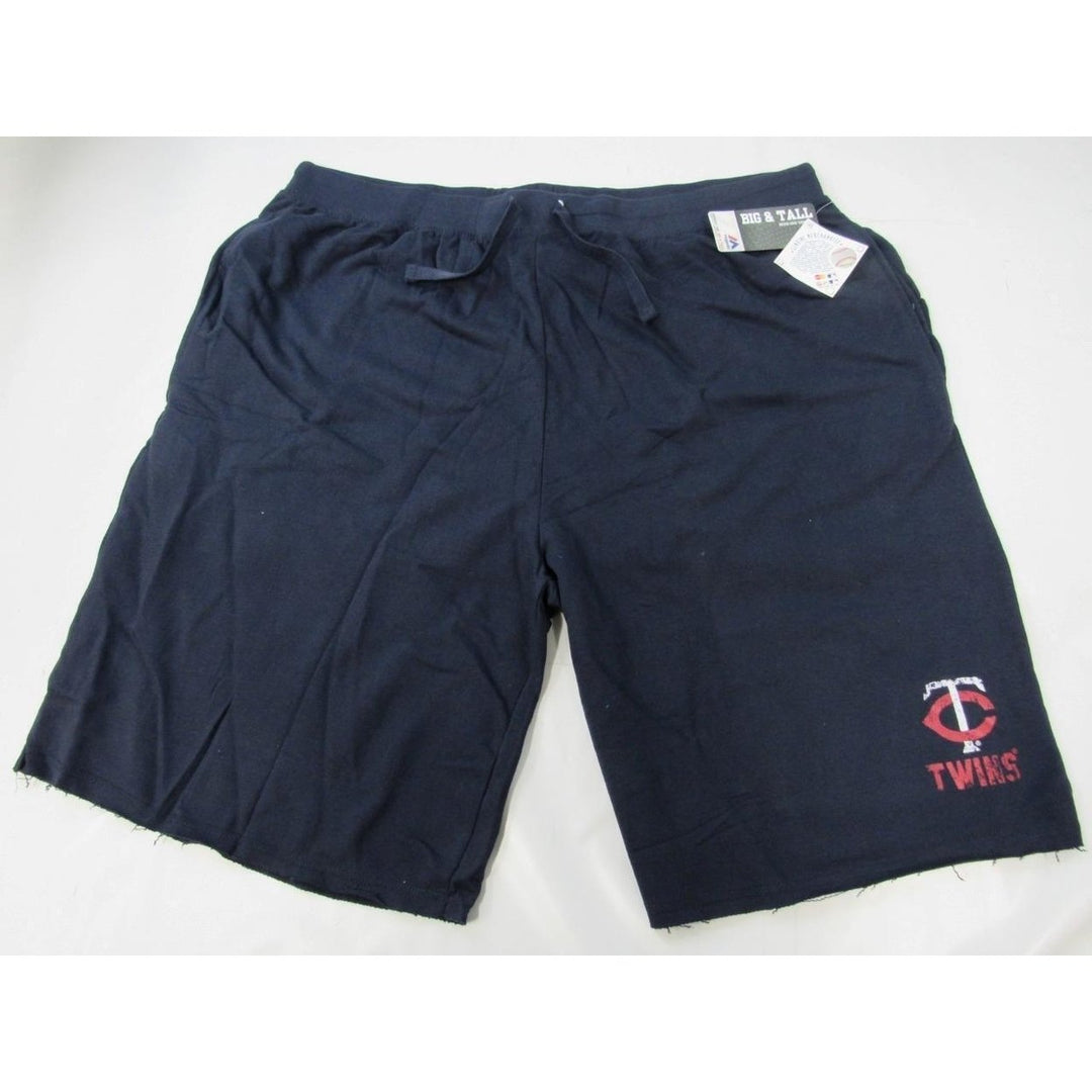 Minnesota Twins Mens Size 4XL-Tall Majestic Navy Lounge Shorts Image 2