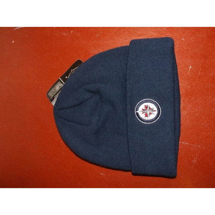 Winnipeg Jets Mens Size OSFA Blue Knit Cuffed Beanie Hat Image 6