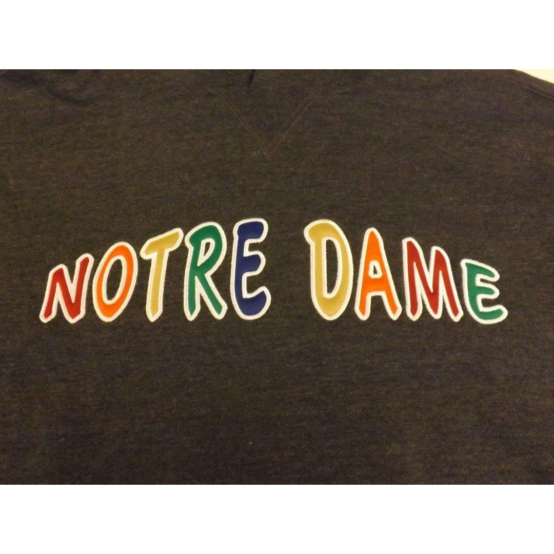 Notre Dame Fighting Irish Mens Size L Large Gray Hoodie Image 2