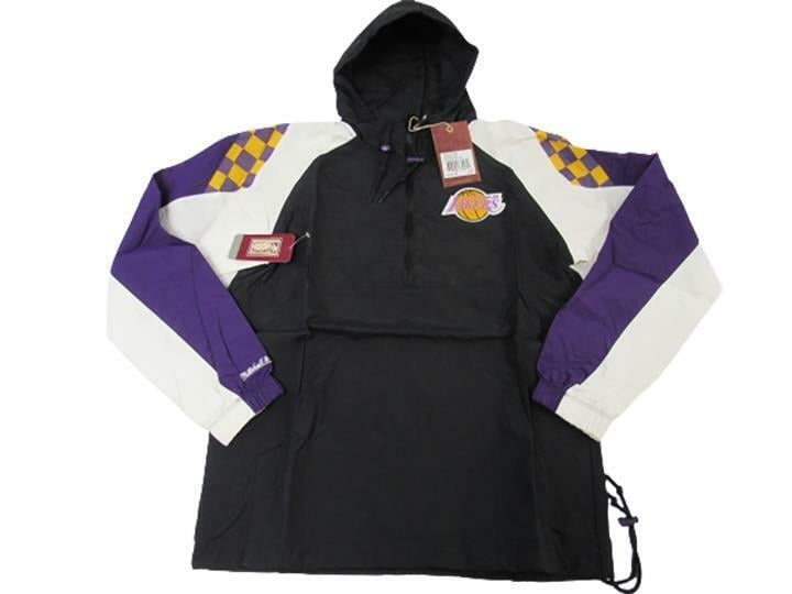 Los Angeles Lakers Mens Size XS X-Small Black Half Zip Anorak Jacket 120 Image 1