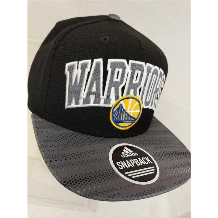 Golden State Warriors Mens Size OSFA Adidas Snapback Flatbrim Hat 26 Image 6