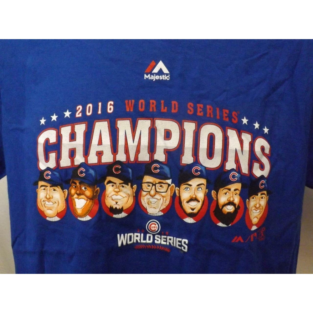 Chicago Cubs "2016 World Series" Majestic Youth Large L 14/16 Blue Tshirt Image 2