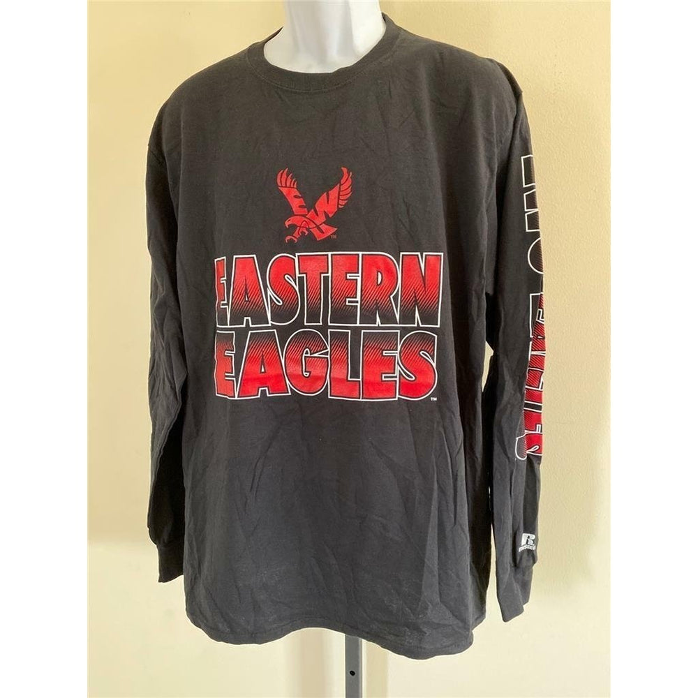 Eastern Eagles Mens Size L Large Black Long Sleeve Shirt Image 2