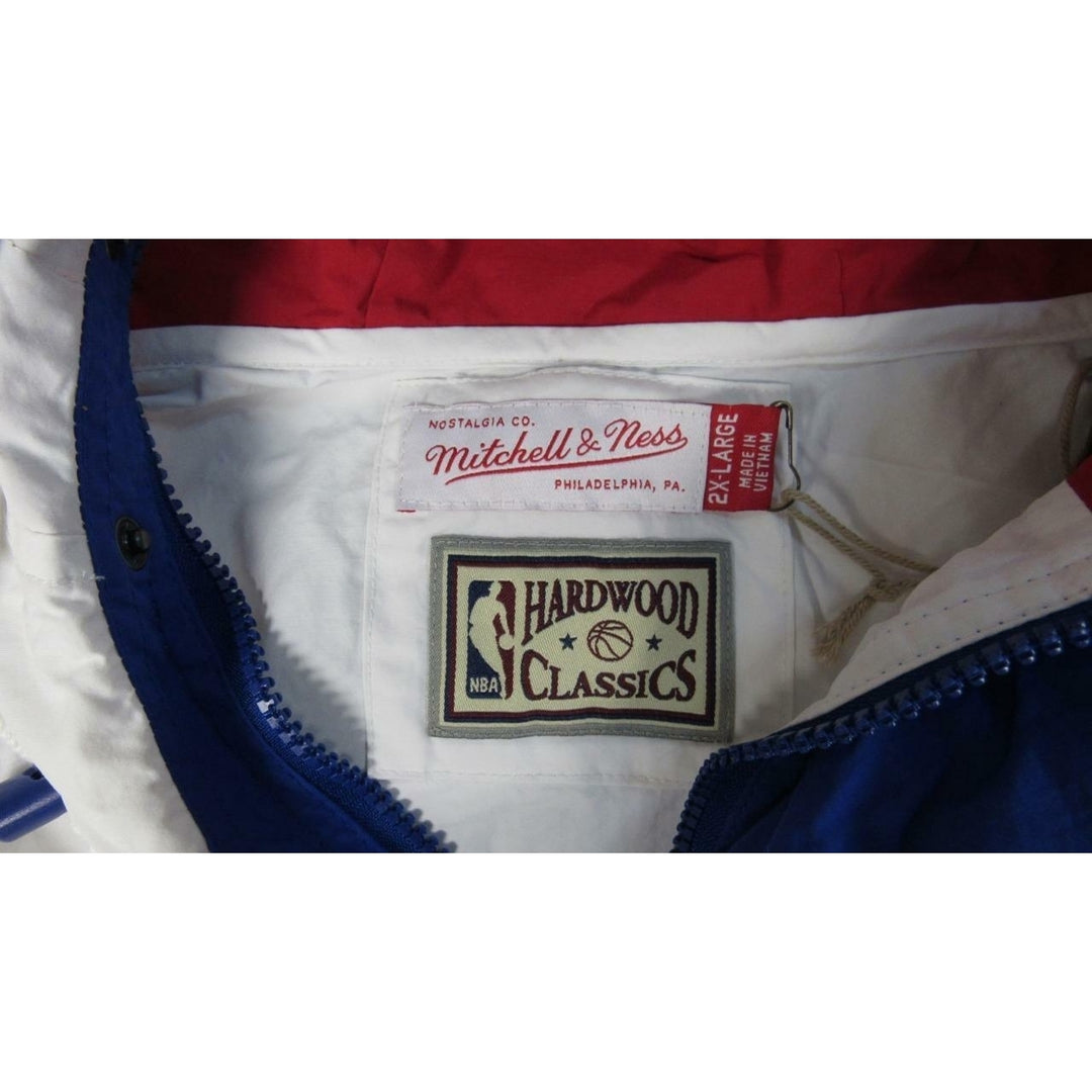 Philadelphia 76ers Mens Size 2XL 2XLarge Mitchell and Ness Anorak Jacket 120 Image 3