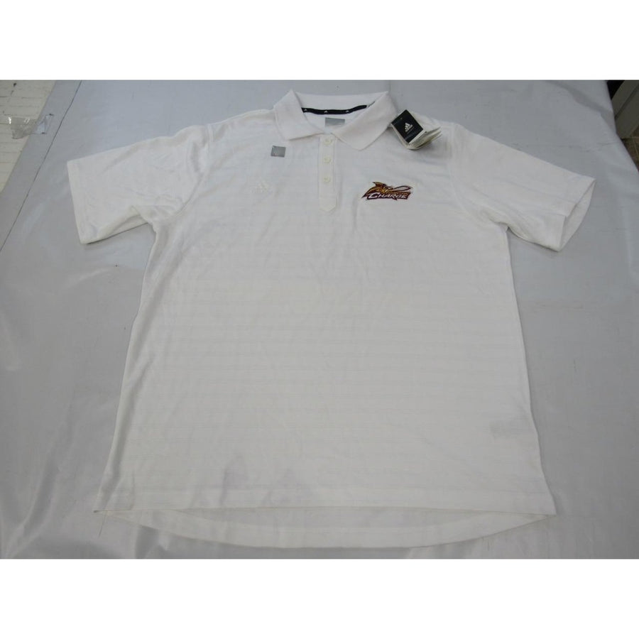 Canton Charge Mens Size XL XLarge Adidas White Polo Shirt Image 1