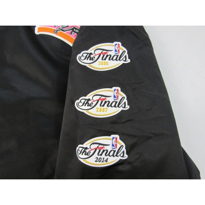 5X Champs San Antonio Spurs Mens 4XL Mitchell and Ness Heavy SatinSnap Jacket 175 Image 6