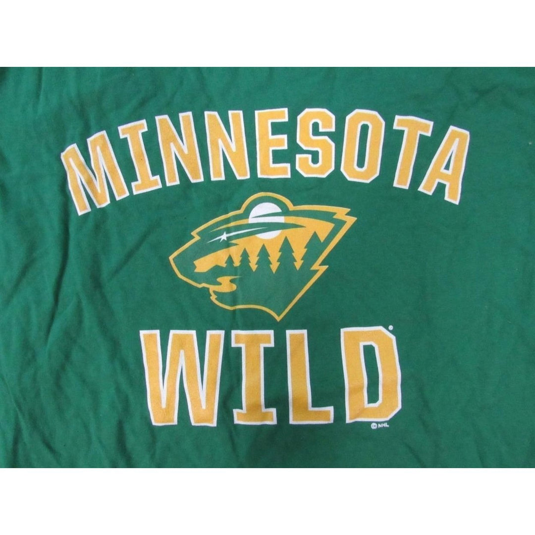 Minnesota Wild Hockey Mens Size M Medium Green Shirt Image 3