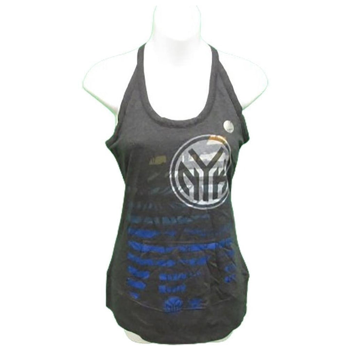 York Knicks Womens Size S Small Gray Tank Top Adidas Shirt w/MIddle Pocket Image 1