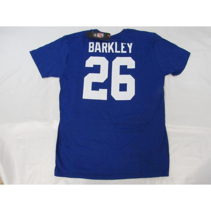 York Giants NY 26 Saquon Barkley Mens Size L Large Blue Shirt Image 2