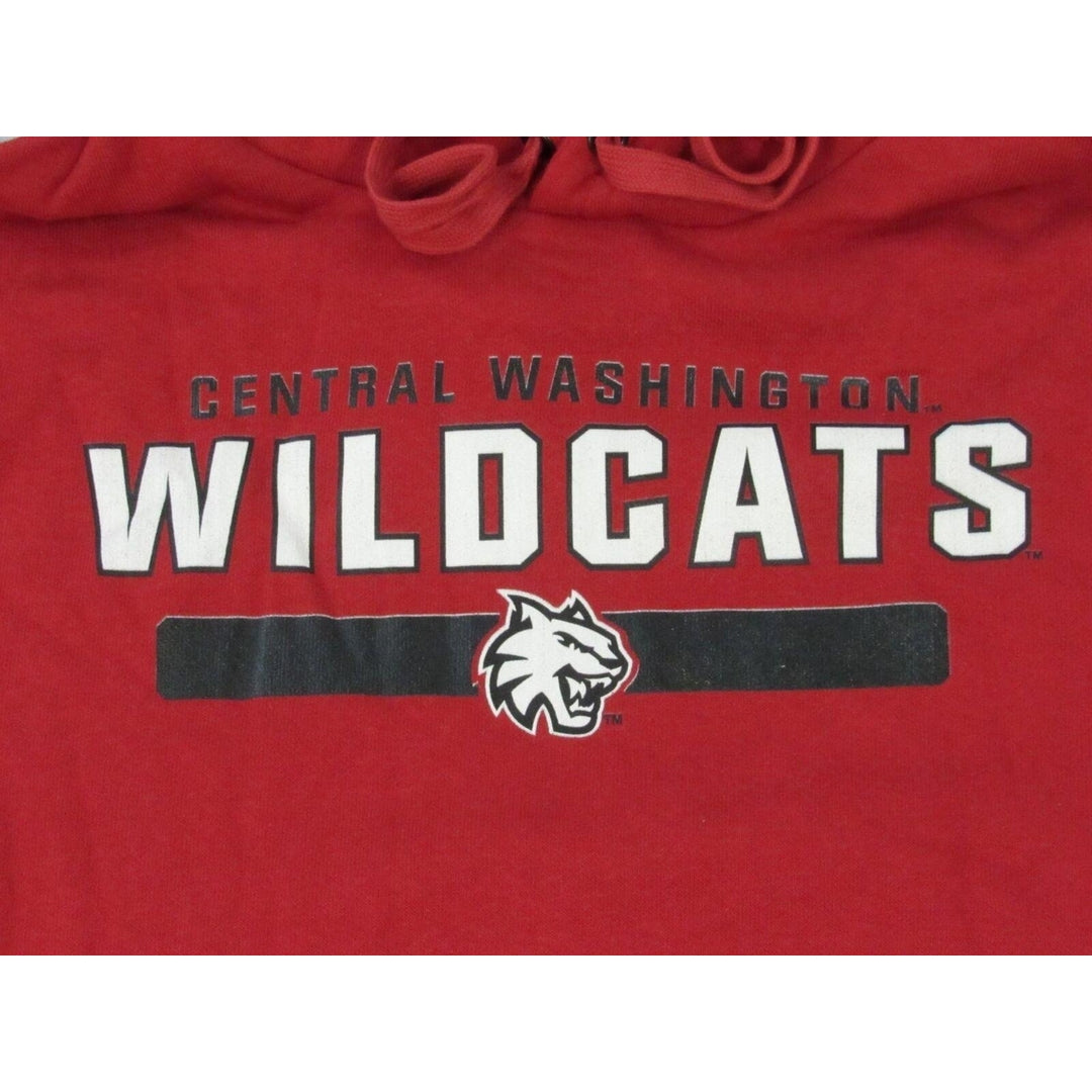 Central Washington Wildcats Mens Size L Large Red Hoodie Image 3