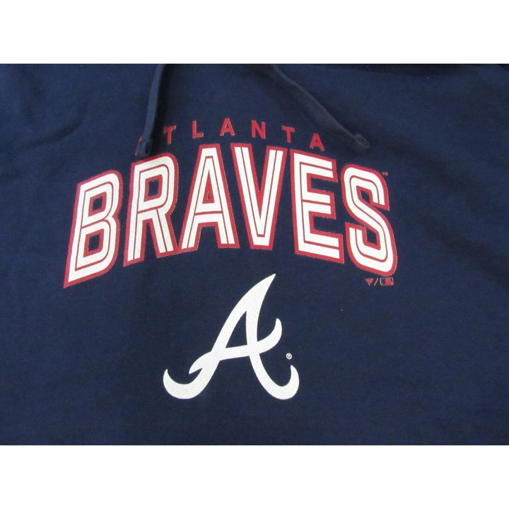 Atlanta Braves Mens Size 2XL 2X-Large Blue Hoodie Image 2