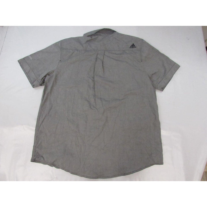 Sacramento Kings Mens Size 3XL Adidas Gray Full Button Shirt Image 2