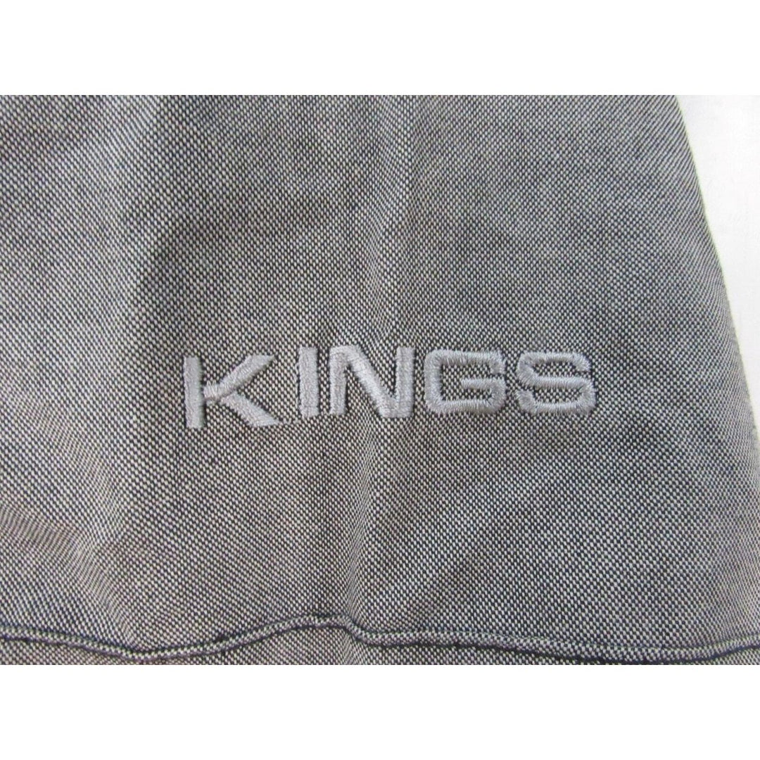 Sacramento Kings Mens Size 3XL Adidas Gray Full Button Shirt Image 4