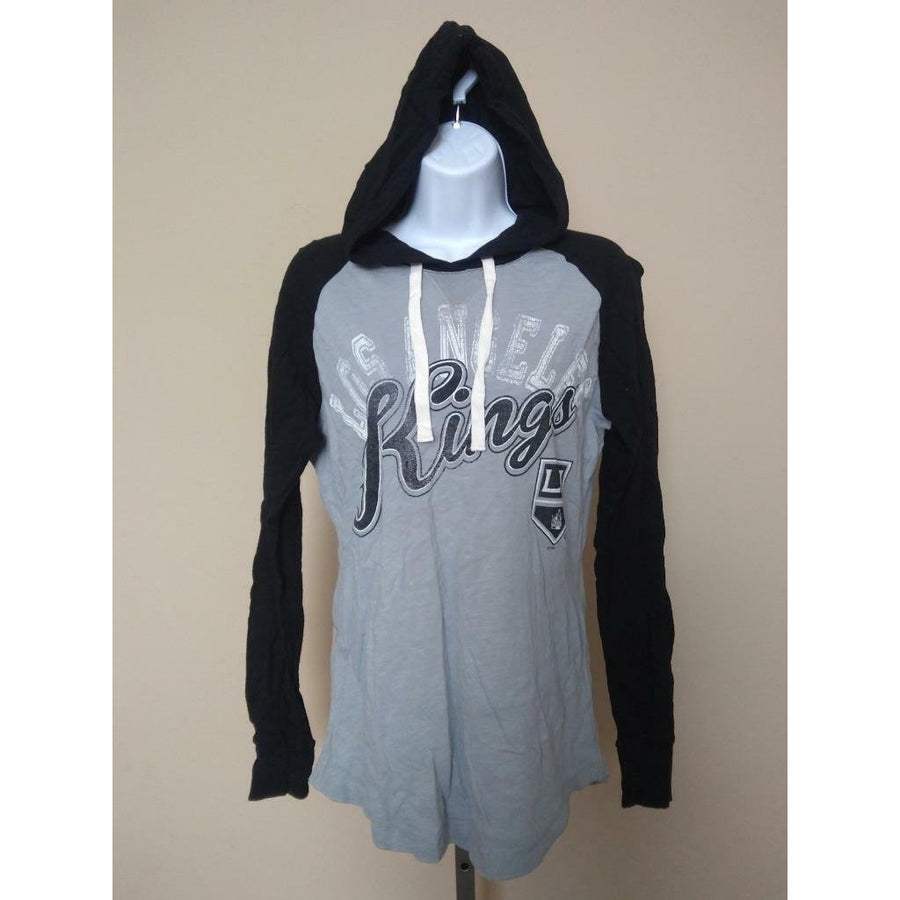 Los Angeles Kings Womens Size M Medium Gray G-III Hooded Shirt MSRP 58 Image 1