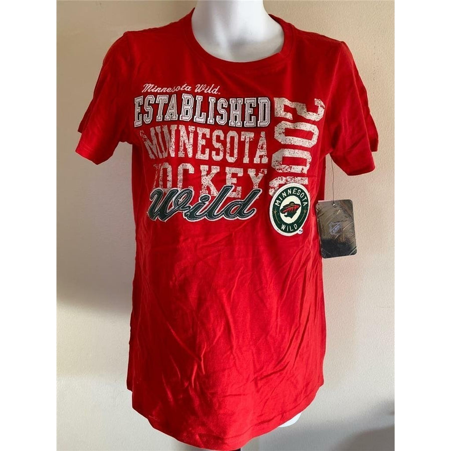 Minnesota Wild Womens Size M Medium Red G-III Shirt Image 1