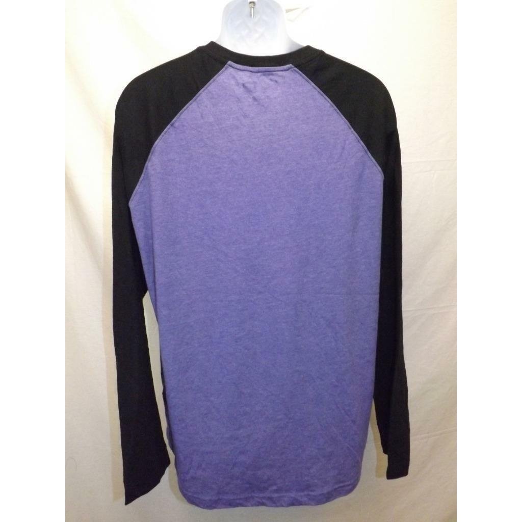 Baltimore Ravens Mens XLarge XL Majestic Purple/Black Raglan Blend Shirt Image 3