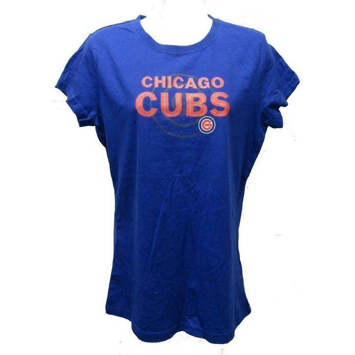 Chicago Cubs Womens Size L Large Blue G-III Shirt Image 1