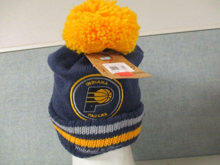 Indiana Pacers Adult Unisex OSFM Blue/Yellow Beanie MSRP 24 Image 3