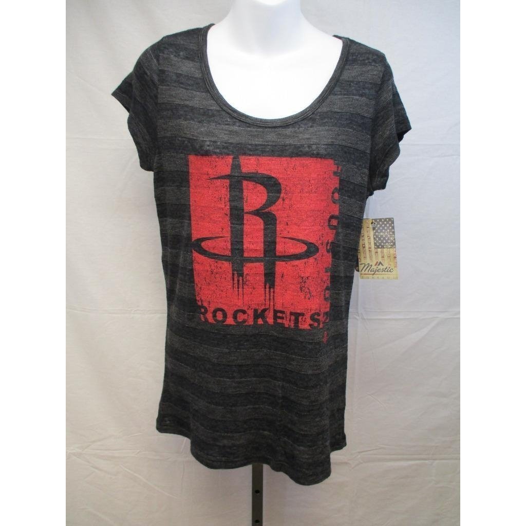 Houston Rockets Womens Size Large L Majestic Black/Grey Shirt MSRP 40 Image 1