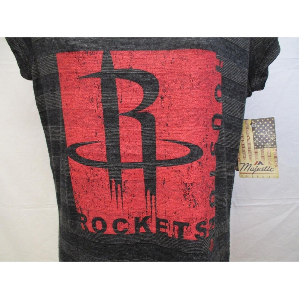 Houston Rockets Womens Size Large L Majestic Black/Grey Shirt MSRP 40 Image 2