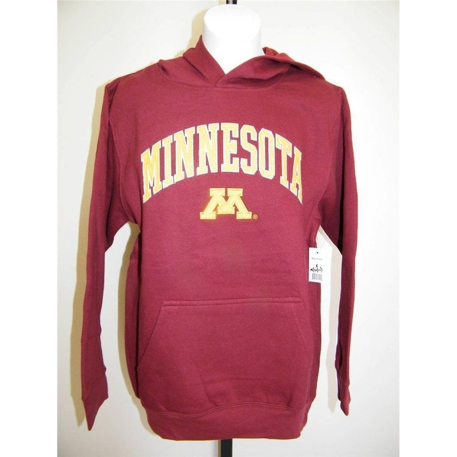 Minnesota Golden Gophers YOUTH 10-12 M Medium Embroidered Hoodie Image 1