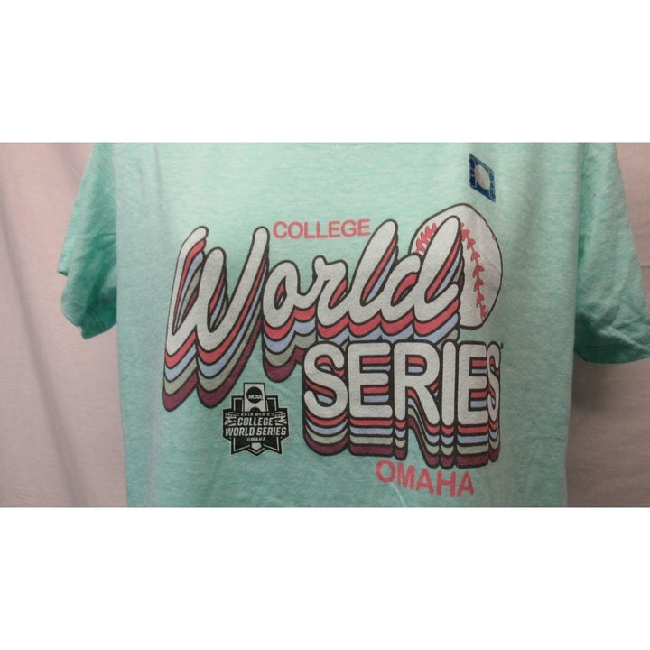 College World Series Omaha 2019 Womens Size L Large Green Shirt Image 3