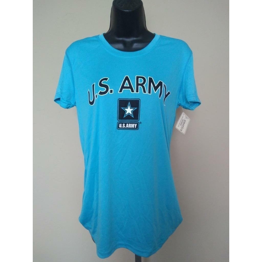 U.S. Army Womens Size L Large Blue J.America Athletic Shirt Image 1