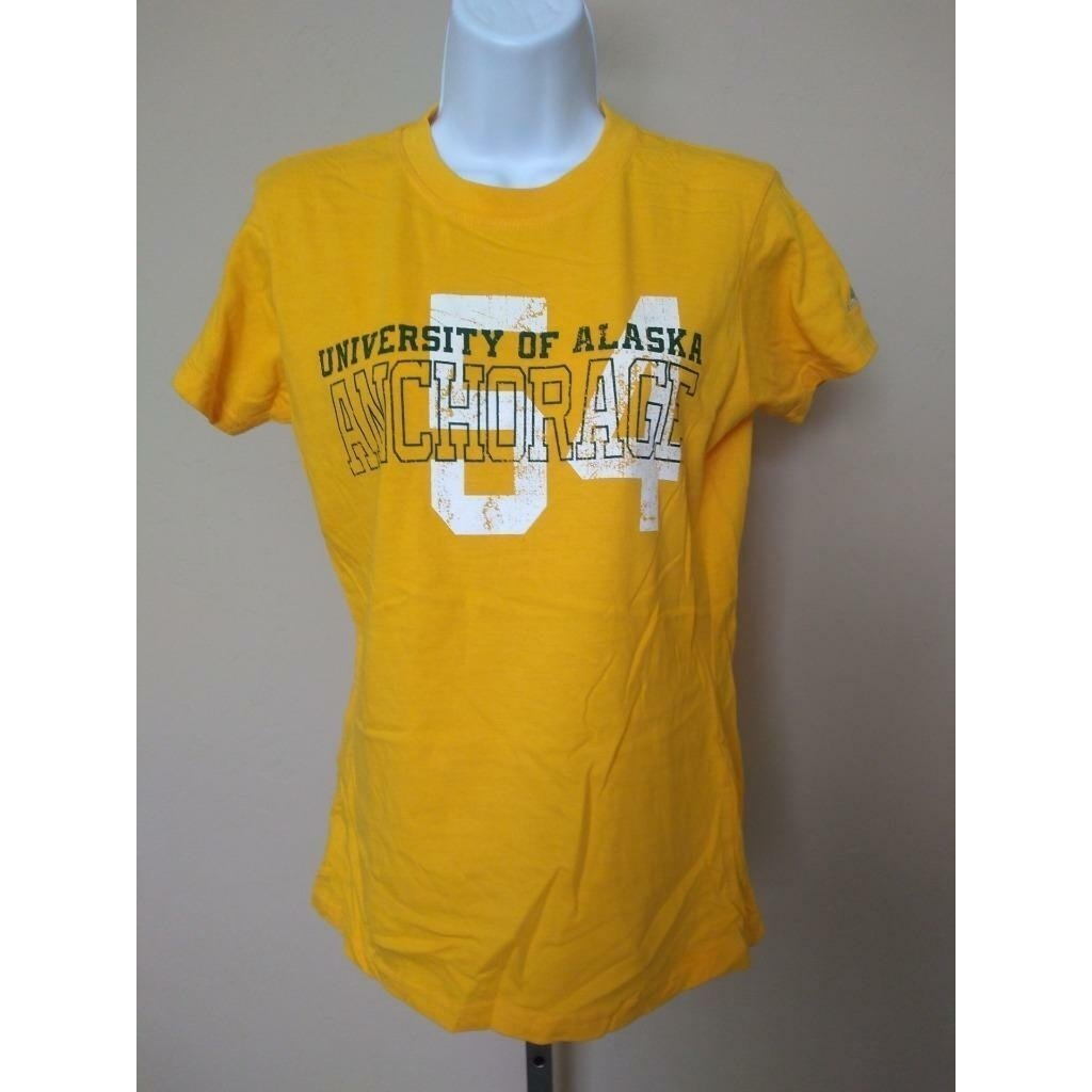 University of Alaska Anchorage Seawolves Womens Size M Yellow Russell Shirt Image 1