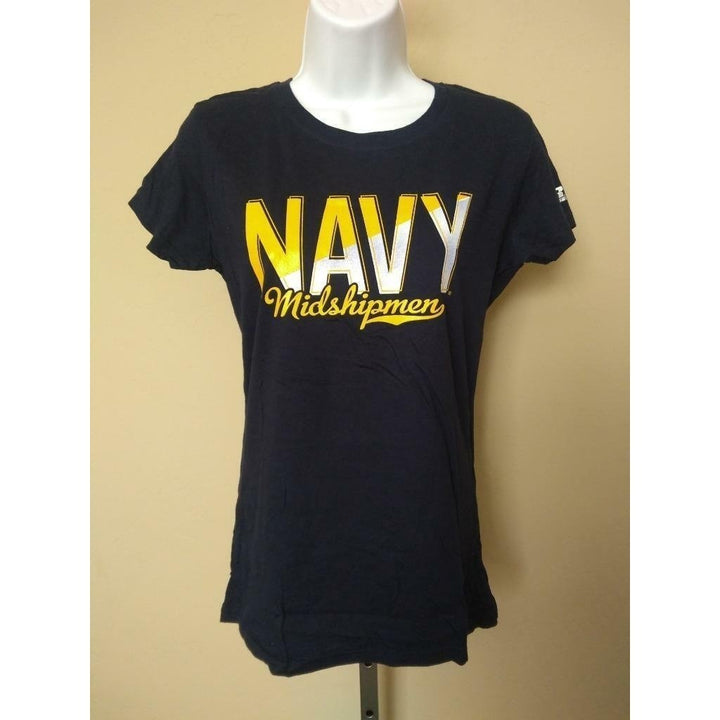 Navy Midshipmen Womens Size M Medium Blue Russell Shirt Image 1