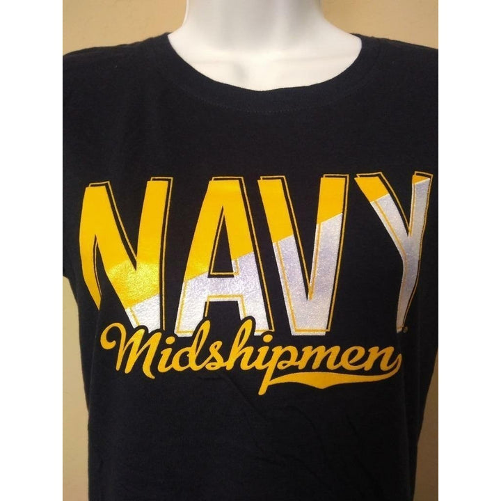 Navy Midshipmen Womens Size M Medium Blue Russell Shirt Image 2