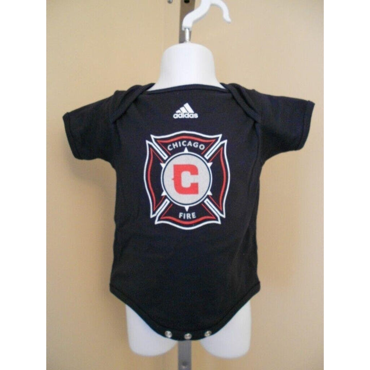 MLS Chicago Fire Infant 3-6 Months Adidas Creeper Snapsuit Image 2