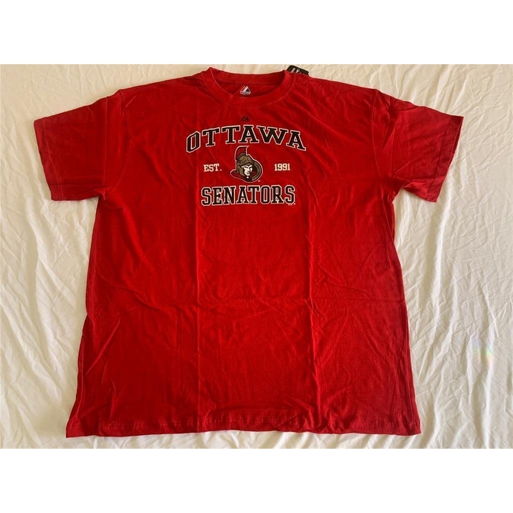 Ottawa Senators Mens Sizes 3XL Red Majestic Shirt Image 1