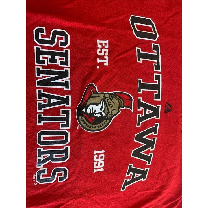 Ottawa Senators Mens Sizes 3XL Red Majestic Shirt Image 4