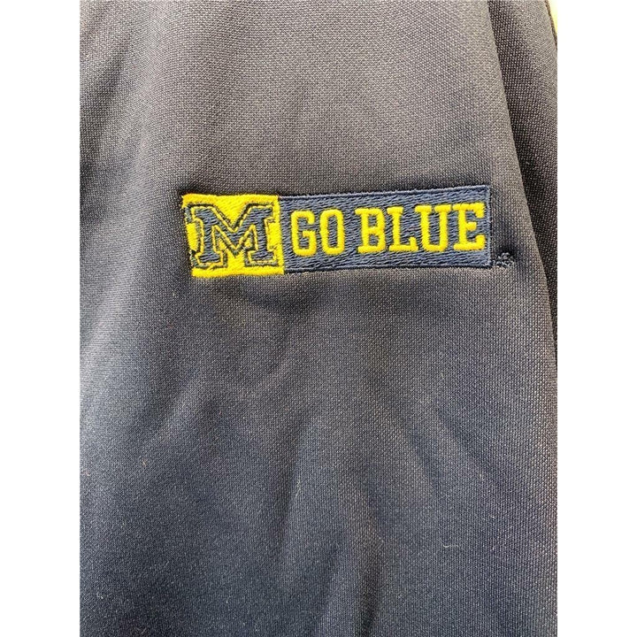 Michigan Wolverines Mens L Large Navy Blue 1/4 Zip Light Jacket Image 3