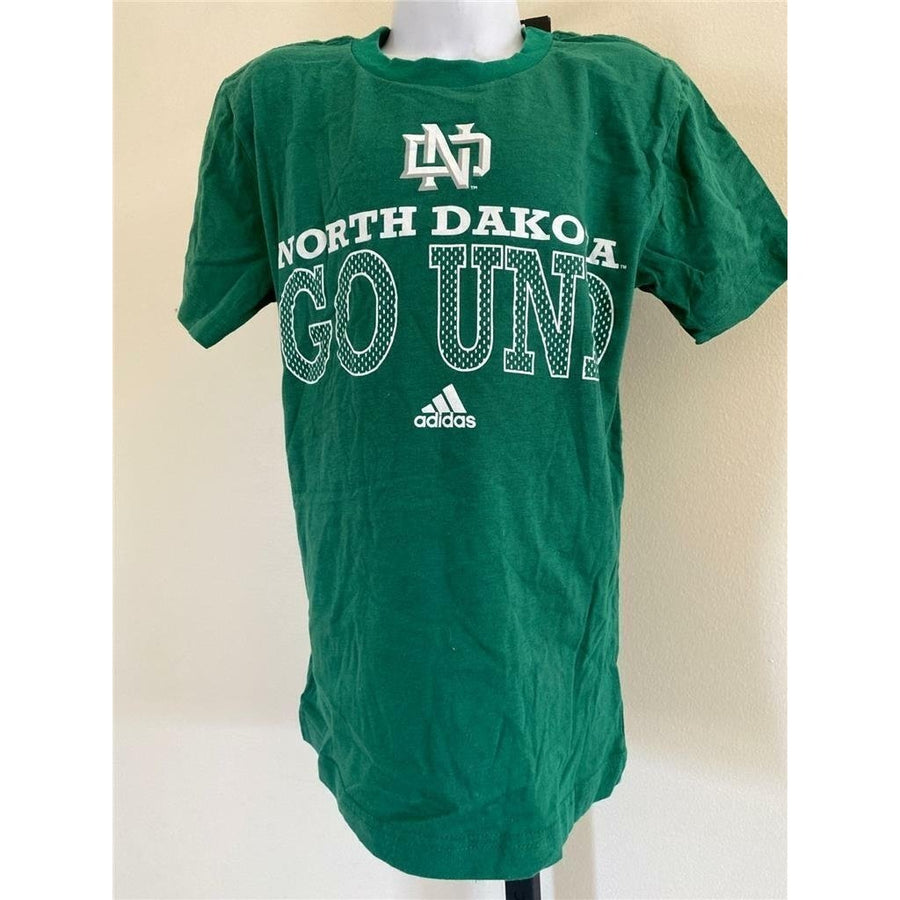 North Dakota Fighting Sioux Youth Size S Small Green Adidas Shirt Image 1