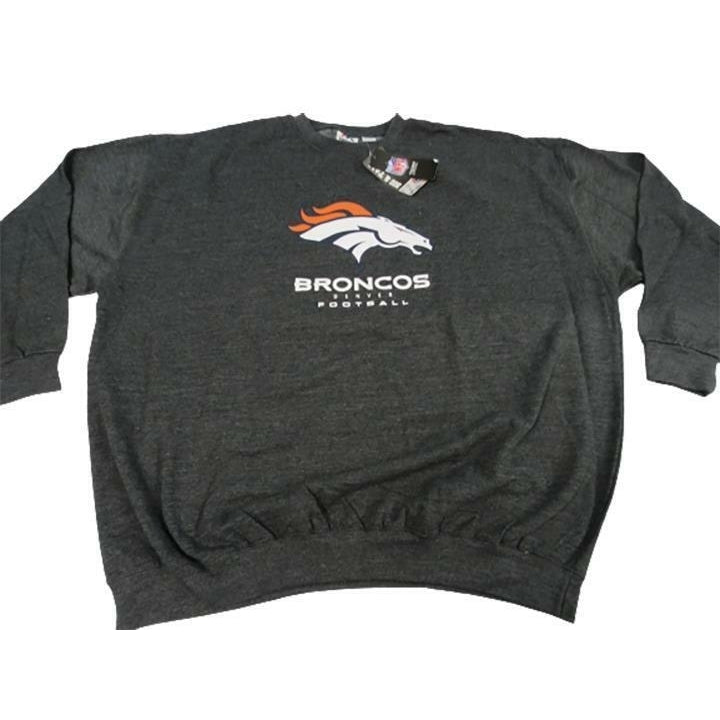 Denver Broncos Mens Size 5XL Majestic Gray Sweatshirt Image 1