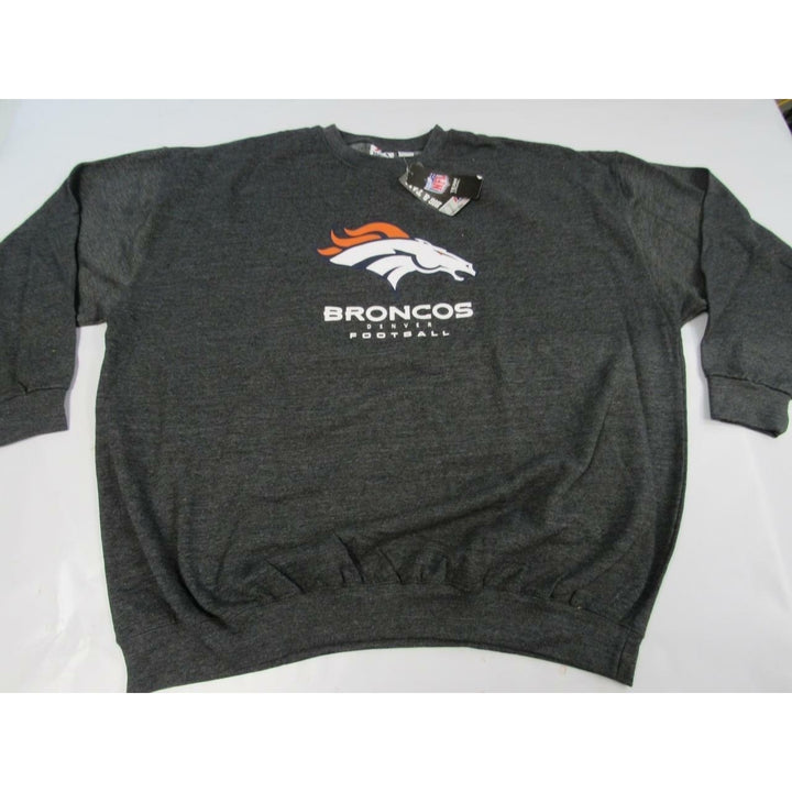 Denver Broncos Mens Size 5XL Majestic Gray Sweatshirt Image 4