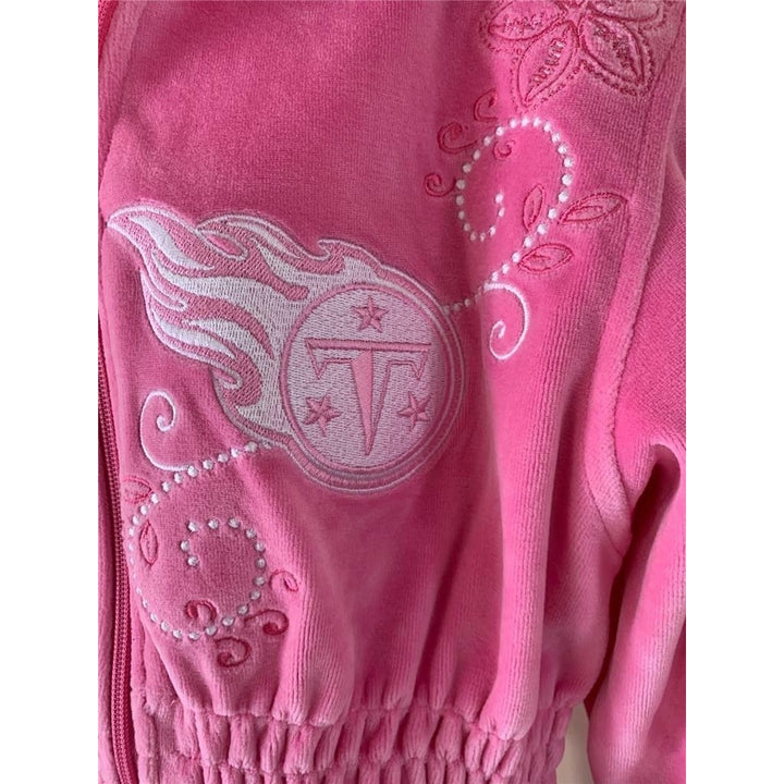 Tennessee Titans Girls Size S Small Pink Full Zip Jacket Image 2