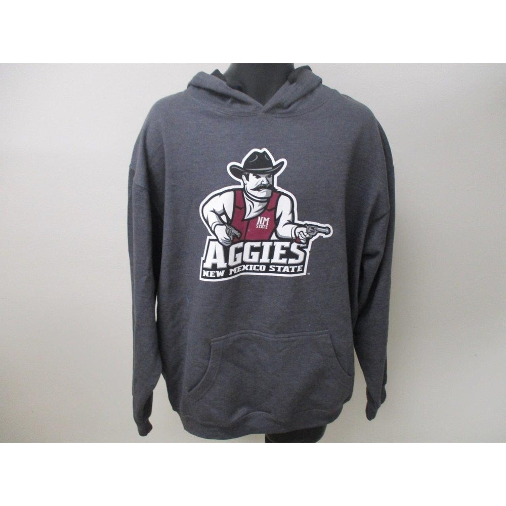 Mexico State Aggies Men Size L Large Gray Hoodie Image 2