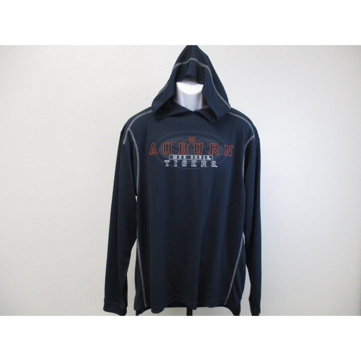 Auburn Tigers Adult Mens Size L Large Black Performance Hoodie Image 2