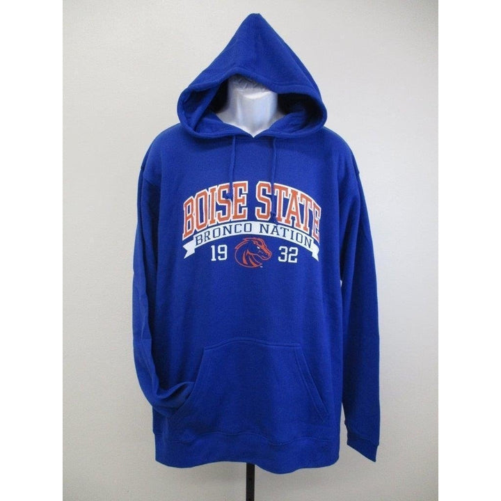 Boise State University Mens Size XL XLarge Blue Hoodie Image 1