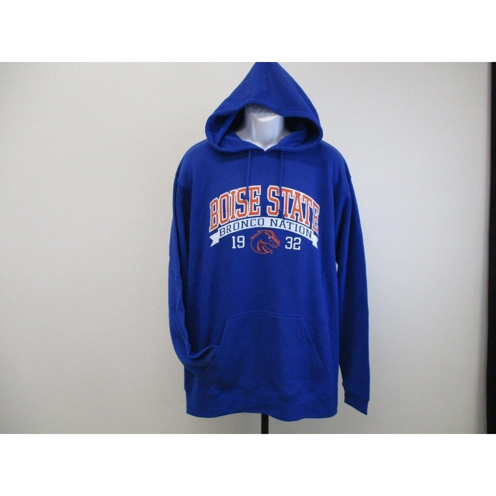 Boise State University Mens Size XL XLarge Blue Hoodie Image 2