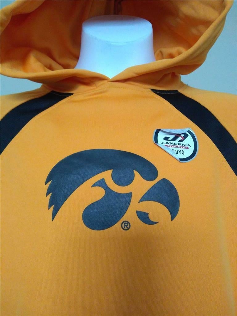 Minor Flaw Iowa Hawkeyes Youth Boys Size M Yellow J America Hoodie MSRP 35 Image 2